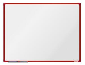 Bílá magnetická popisovací tabule boardOK, 1200 x 900 mm, červený rám