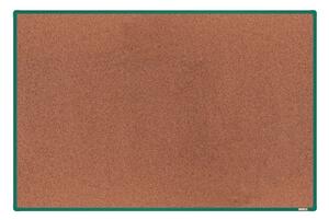 Korková nástěnka boardOK v hliníkovém rámu, 1800 x 1200 mm, zelený rám