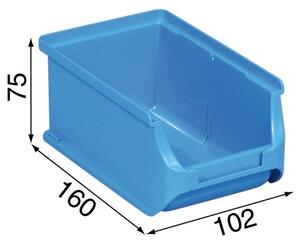 Plastové boxy PLUS 2, 102 x 160 x 75 mm, modré, 24 ks