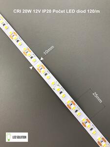LED Solution CRI LED pásek 20W/m 12V bez krytí IP20 Barva světla: Teplá bílá 07504