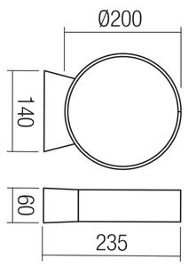 Redo 91062 - LED Venkovní nástěnné svítidlo ONIRO LED/8W/230V IP65 antracit