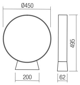 Redo 91066 - LED Venkovní lampa ONIRO LED/15W/230V 49,5 cm CRI 90 IP65 antracit