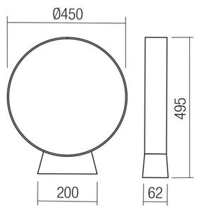 Redo 91067 - LED Venkovní lampa ONIRO LED/15W/230V 49,5 cm CRI 90 IP65 hnědá