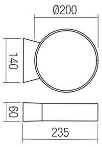 Redo 91063 - LED Venkovní nástěnné svítidlo ONIRO LED/8W/230V IP65 hnědá