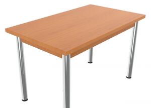 Stůl s kovovými nohami Sevo 120 x 70 cm Alaska bílá