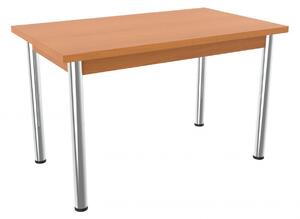 Stůl s kovovými nohami Sevo 120 x 70 cm Alaska bílá