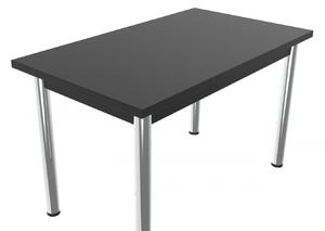Stůl s kovovými nohami Sevo 120 x 70 cm Olše světlá