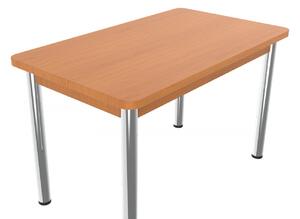 Stůl s kovovými nohami Sevo 120 x 70 cm Olše světlá