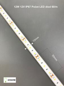 LED Solution LED pásek 12W/m 12V voděodolný IP67 Barva světla: Studená bílá 69080/STU
