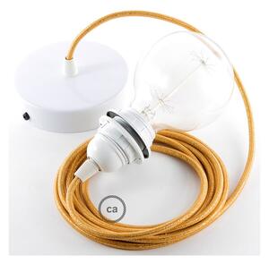 Creative cables Závěsné svítidlo pro stínidla s třpytivým zlatým textilním kabelem RL05 Velikost: 50 cm, Barva: Chrom, Montáž: Udělej Si Sám Sada
