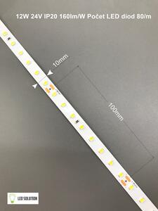 LED Solution LED pásek 12W/m 24V bez krytí IP20 160lm/W Barva světla: Denní bílá 07912