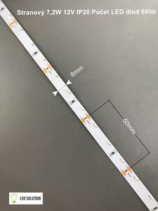 LED Solution Stranový LED pásek 7,2W/m 12V bez krytí IP20 Barva světla: Denní bílá 078102