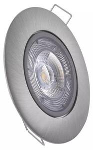 EMOS Stříbrné LED bodové svítidlo 5W s výklopným rámečkem Economy+ Barva světla: Denní bílá ZD3222