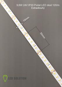 LED Solution Extradlouhý LED pásek 9,6W/m 24V bez krytí IP20 až 15m v kuse Barva světla: Denní bílá 191185