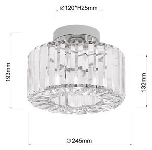 Stropní svítidlo VETRO 1xE27/15W/230V pr. 24,5 cm matný chrom