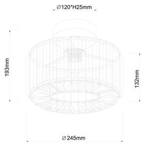 Stropní svítidlo VETRO 1xE27/15W/230V pr. 24,5 cm matný chrom