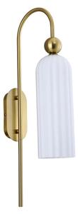 Nástěnná lampa PIEGA 1xE14/40W/230V mosaz/bílá