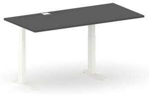 Výškově nastavitelný pracovní stůl FUTURE, 1700 x 800 x 675-1325 mm, bez paravanu, bílá/grafit