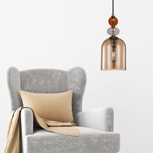 Lustr na lanku TROPEA 1xE27/15W/230V černá/kouřová červená/béžová 2