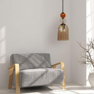 Lustr na lanku TROPEA 1xE27/15W/230V černá/kouřová červená/béžová 3