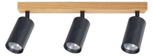 Brilagi - Bodové svítidlo SELE 3xGU10/30W/230V černá/dekor dubu