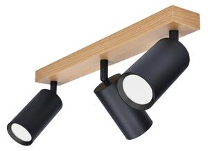 Brilagi - Bodové svítidlo SELE 3xGU10/30W/230V černá/dekor dubu
