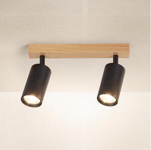 Brilagi - Bodové svítidlo SELE 2xGU10/30W/230V černá/dekor dubu