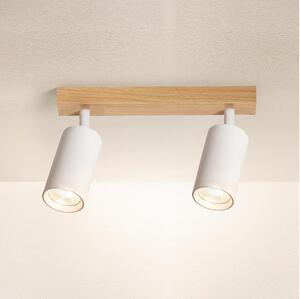 Brilagi - Bodové svítidlo SELE 2xGU10/30W/230V bílá/dekor dubu