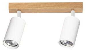 Brilagi - Bodové svítidlo SELE 2xGU10/30W/230V bílá/dekor dubu