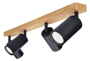 Brilagi - Bodové svítidlo SELE 4xGU10/30W/230V černá/dekor dubu