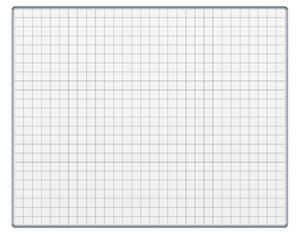 Bílá keramická popisovací tabule s potiskem ekoTAB, 1500 x 1200 mm, čtverce/rastr