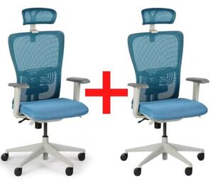 Kancelářská židle GAM, 1+1 ZDARMA, modrá