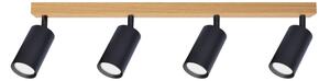 Brilagi - Bodové svítidlo SELE 4xGU10/30W/230V černá/dekor dubu