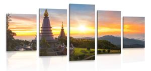 5-dílný obraz ranní východ slunce nad Thajskem Varianta: 100x50
