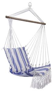 Závěsné houpací křeslo Artur Stripe Blue / Off White