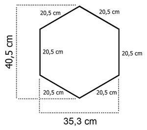 ETapik - Čalouněný panel Hexagon - Fialová 2311