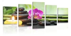 5-dílný obraz Feng Shui zátiší