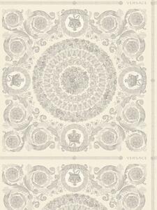 A.S. Création | Vliesová tapeta na zeď Versace 6 79134-2 | 0,53 x 10,05 m | bílá, šedá, fialová