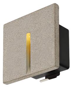 LA 1006407 CONCRETO EL nástěnné zápustné svítidlo šedé, 3,2 W, 15 lm, 3000 K - BIG WHITE (SLV)