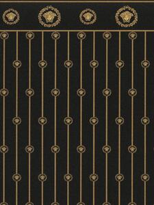 A.S. Création | Vliesová tapeta na zeď Versace 6 79131-2 | 0,53 x 10,05 m | černá, zlatá