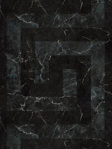 A.S. Création | Vliesová tapeta na zeď Versace 6 79174-7 | 0,53 x 10,05 m | černá, metalická, šedá