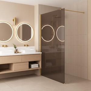 Sprchová zástěna Rea Flexi Brown / Gold 120