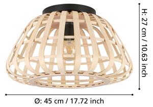 Eglo 390149 - Stropní svítidlo MONTEZUELO 1xE27/40W/230V bambus