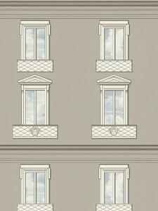 A.S. Création | Vliesová tapeta na zeď Versace 6 79132-1 | 0,53 x 10,05 m | šedá, bílá, tyrkysová