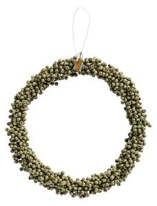 Korálkový věneček Wooden Beads Green Ø 22 cm