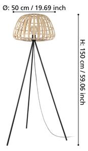 Eglo 390155 - Stojací lampa MONTEZUELO 1xE27/40W/230V bambus