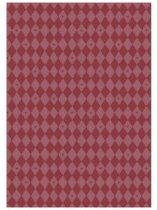 Vánoční balicí papír Harlequin/Hearts Red – 5 m