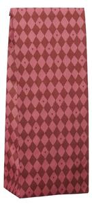 Papírový sáček Harlequin/Hearts Red 30,5 cm – set 5 ks