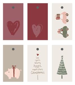 Papírový štítek na dárky My Nostalgic Christmas – set 6 ks