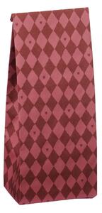 Papírový sáček Harlequin/Hearts Red 22,5 cm – set 5 ks